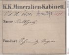 Etiketten zu Calcit (NHMW-MIN-Am390)